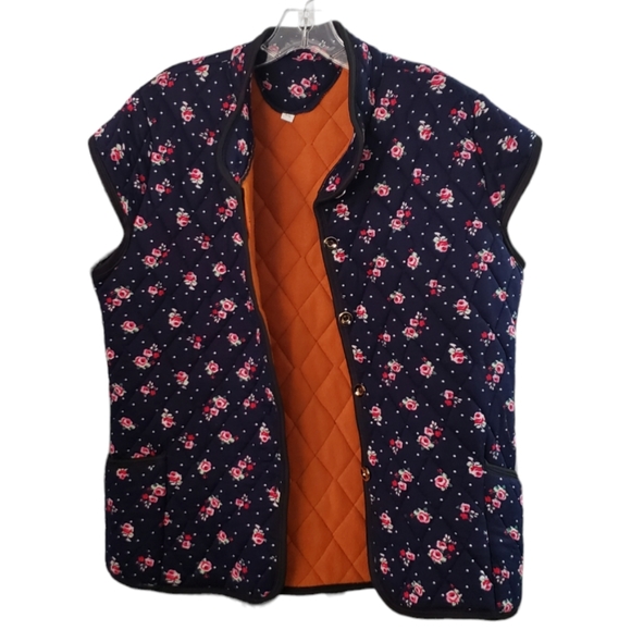 FLORAL VEST SZ XXL P:22.5" L:25" - Picture 2 of 3